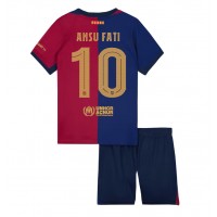 Barcelona Ansu Fati #10 Hemmatröja Barn 2024-25 Kortärmad (+ Korta byxor)